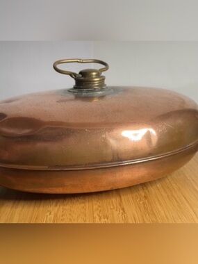 Antique German Hailo Rein Kupfer Copper Bed Warmer